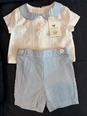 NWT Hope & Henry Linen set 0-3 months baby